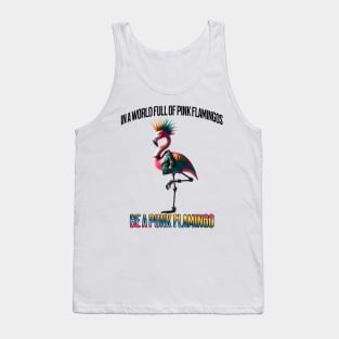 In a World Full of Pink Flamingos, Be a Punk Flamingo Tank Top